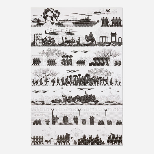 Ai Weiwei "Odyssey" 2017 - Exhibit Poster with Hand-Signed Postcard