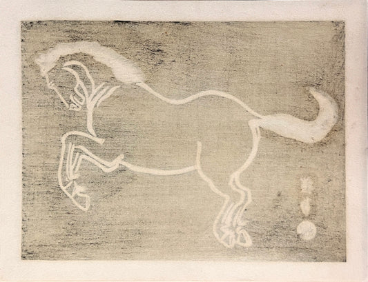 PFA10 "Running Horse" Wood Block Print, 1952