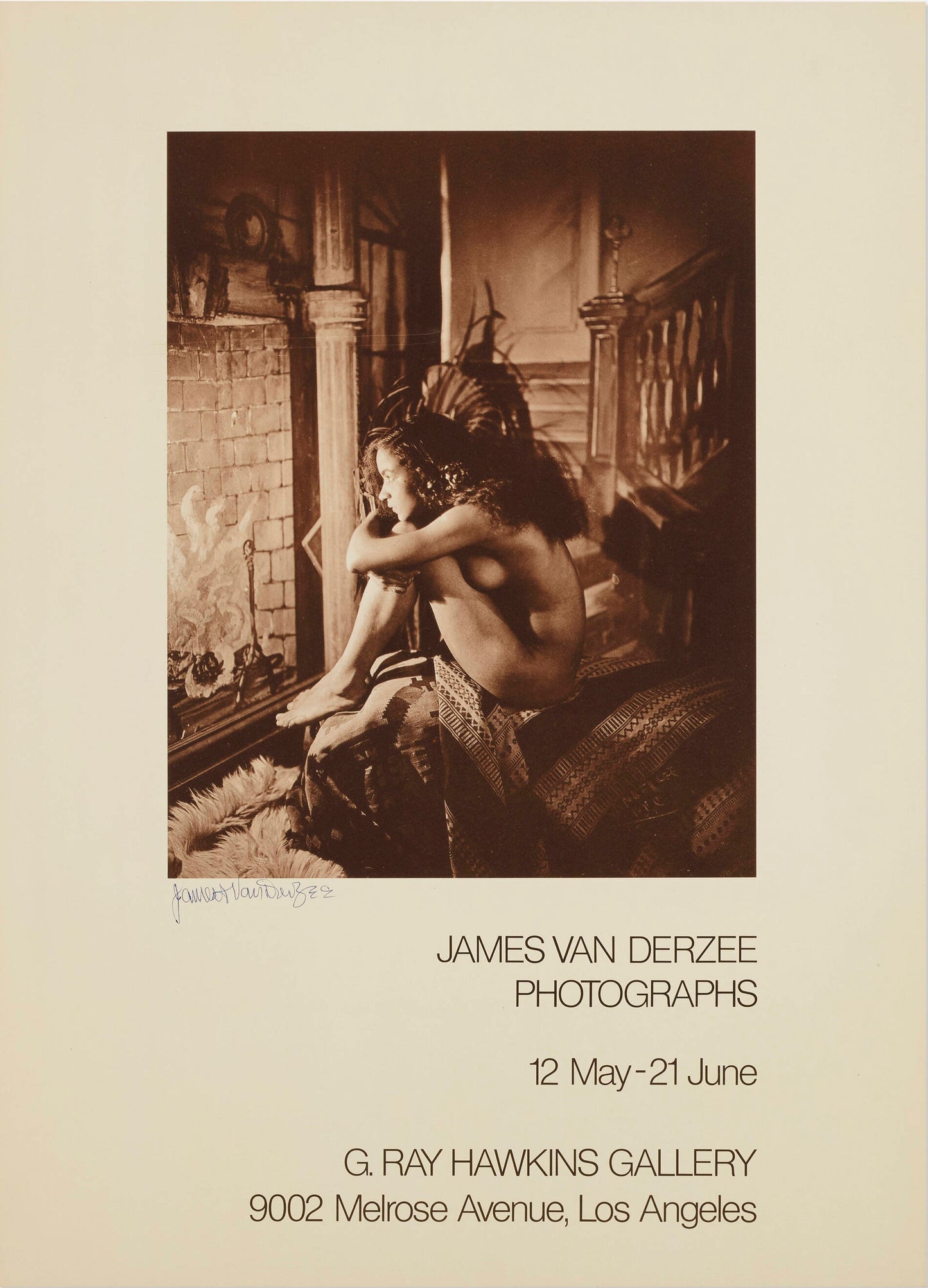 'James Van Der Zee Photographs' exhibition poster