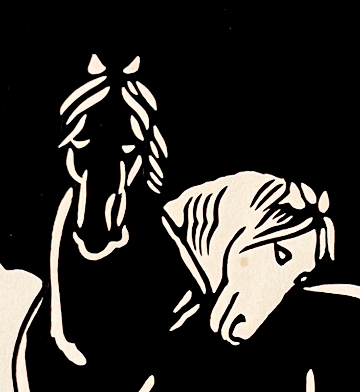 PFA10 "Mare and Stallion (2)" Wood Block Print, 1952