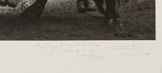 "Une Manoletine De Pedrès à Mont De Marsan" - Matador and Bull 1963 - Lucien Clergue