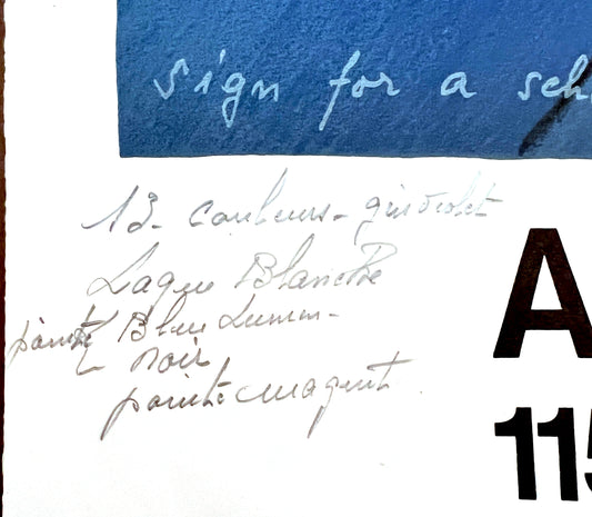 P06 - Art Exhibit Poster - Max Ernst - "Sign for a School for Pirates" - 1970 Lithograph (Mourlot print)