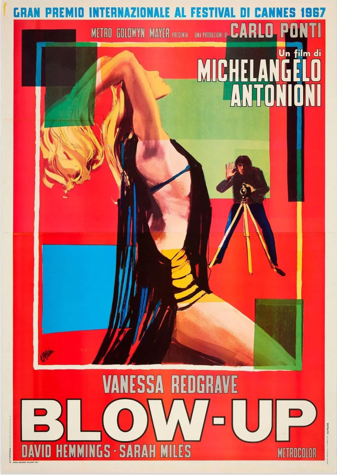 Rare “Blow-Up Poster, Cannes, France, 1967” by Ercole Brini