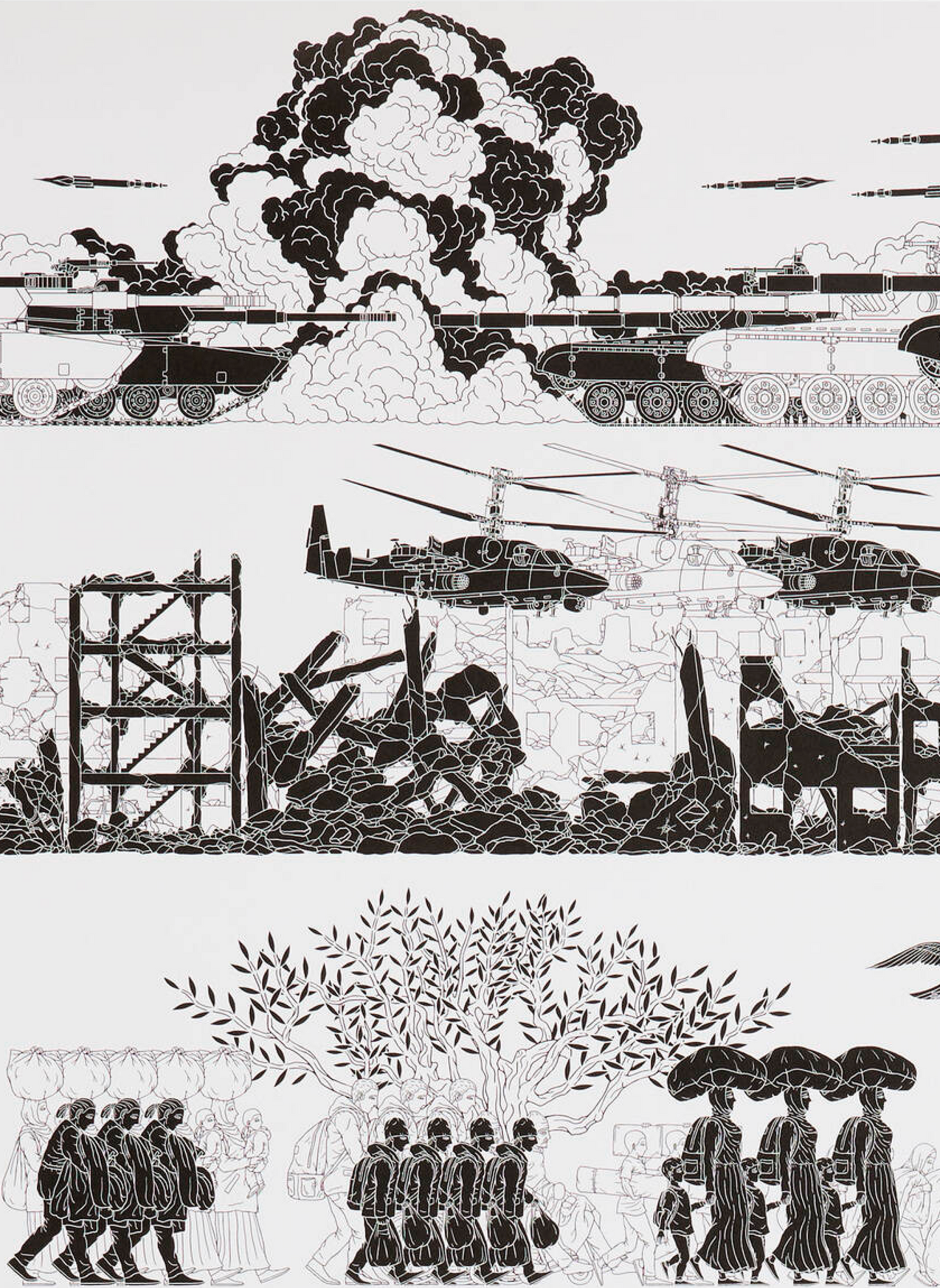 Ai Weiwei "Odyssey" 2017 - Exhibit Poster with Hand-Signed Postcard