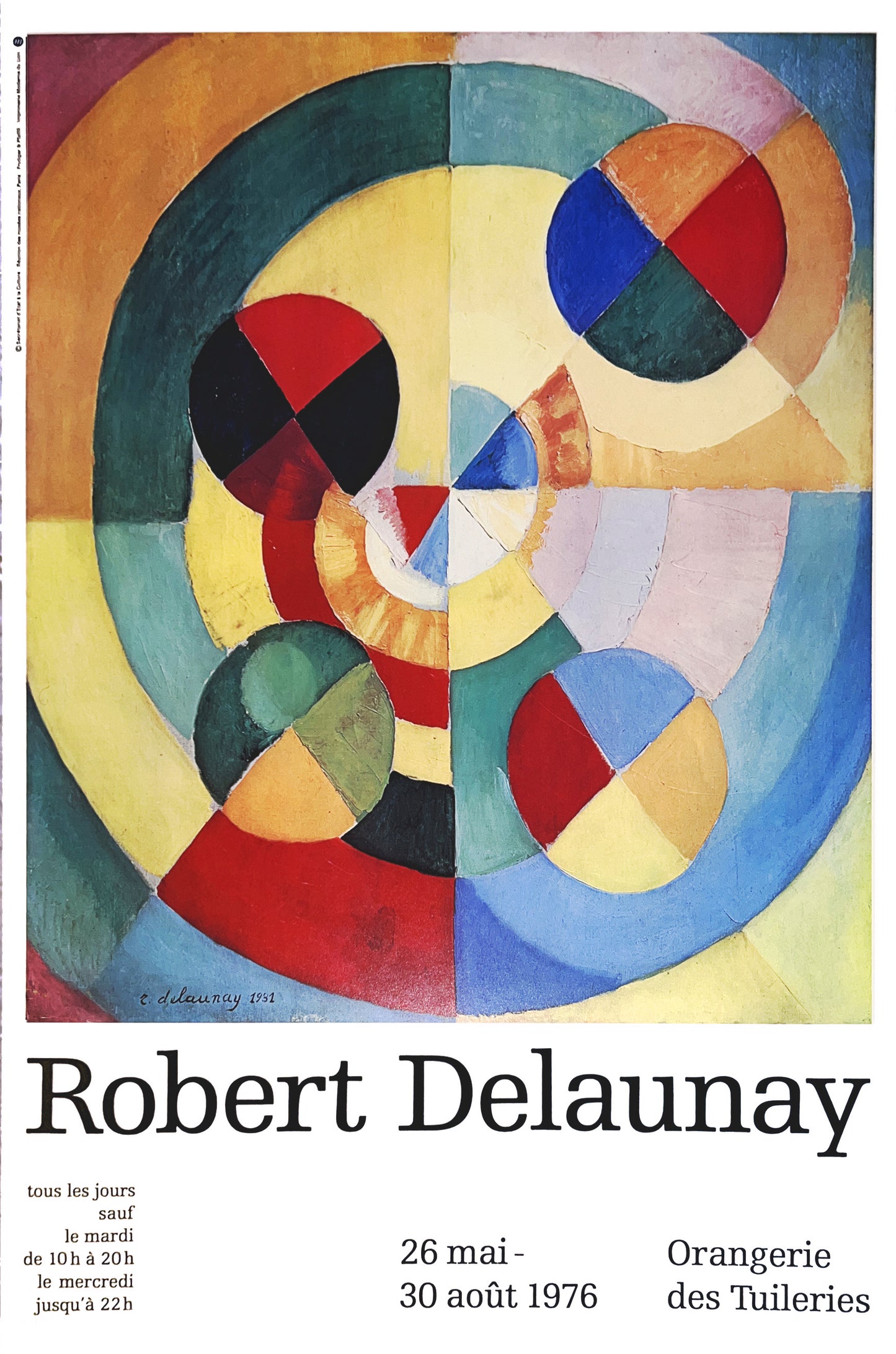 P05 - Original Exhibit Poster, Robert Delaunay at Orangerie des Tuileries, Paris, 1976