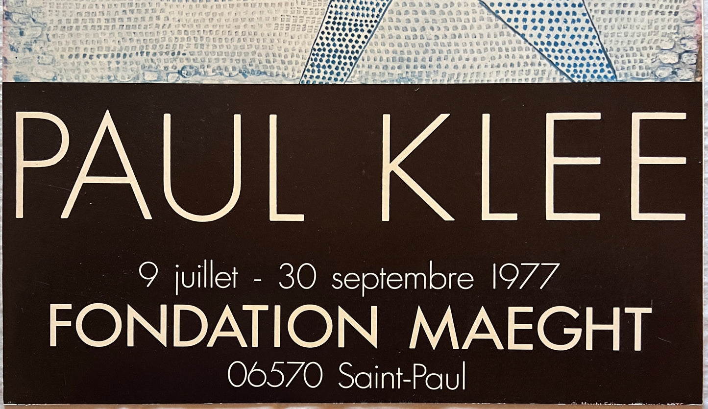 P17 - RARE Original Exhibit Poster, Paul KIee at Maeght Foundation, Paris, 1977