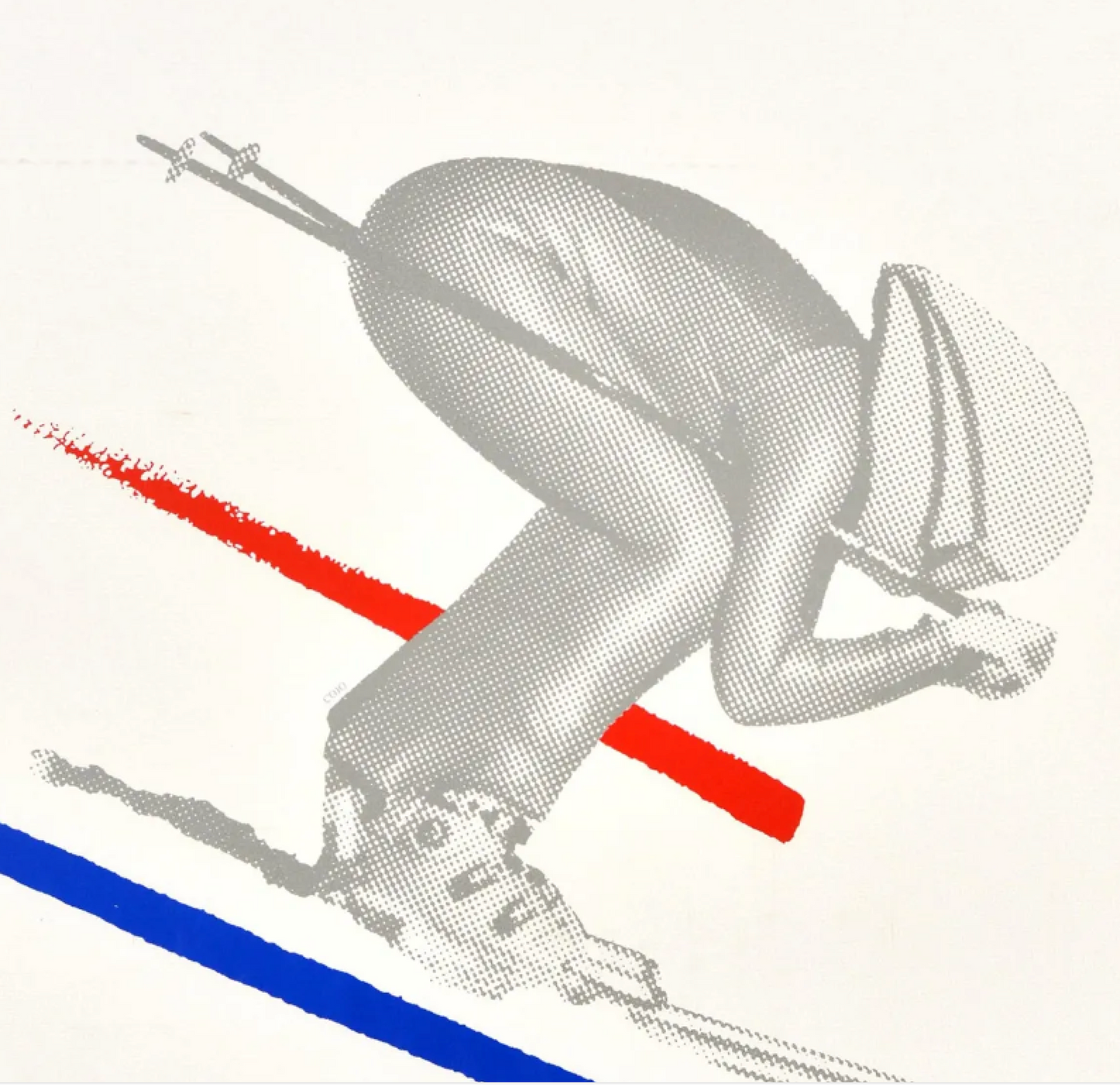 Vintage Poster "Speed Skiing" XVI Olympic Winter Games, Albertville