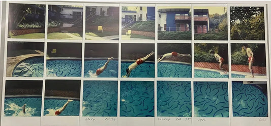 David Hockney Gerry Diving, 1982  - Printed After